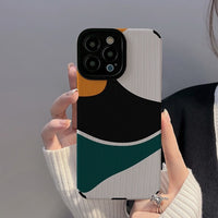 Color Patchwork Premium Soft Silicone Case For iPhone 14 13 12 series