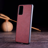 Luxury Vintage Leather Skin Coque Soft Silicone Anti-knock Case Cover for Samsung S20 Ultra Plus