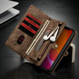 2 in 1 Multi Functional Zipper Wallet Phone Cover For iPhone 11 Pro Max