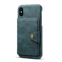 Multifunction Card Slot Leather Stand Back Cover Case for iPhone X XS Max