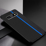 For Samsung Galaxy S10 S10 Plus S10e Fiber Leather Protect Case Super Shockproof