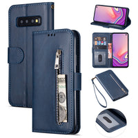 Leather Flip Wallet Zipper Case For Samsung Galaxy S9 Plus S8 S10 Note 10+ 8 9