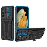 Wallet Card Flip Cover Hybrid Stand Case For Samsung Galaxy S22 S21 Ultra Plus