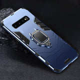 Bumper Silicone Case with Metal Ring Holder Cover For Samsung Galaxy S10 Plus S10 S10e