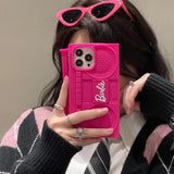 Pink Barbie Radio Cartoon Soft TPU Case For iPhone 14 13 12 series