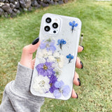 Dried Flower Beautiful Transparent Shockproof Case For iPhone 14 13 12 series