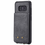 Luxury Vertical Flip Card Holder Case For Galaxy S9 S8 Plus