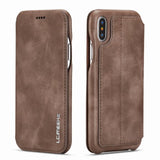 Leather Luxury Wallet Business Vintage Flip Case For iPhone X XS Max XR