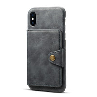 Multifunction Card Slot Leather Stand Back Cover Case for iPhone X XS Max