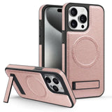 2024 Leather Hidden Stand Magsafe Phone Case For iPhone 15 14 13 Series