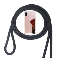 Strap Cord Chain Tape Necklace Lanyard Case Acrylic Mirror Back Cover For iPhone 11 Pro X XR XS Max