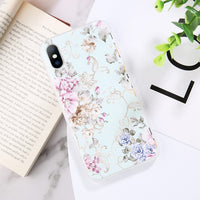 2019 Summer Flowers Green Leaves Phone Case For iPhone XS Max XR 8 7 6s Plus