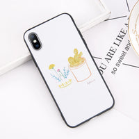 Palm Leaf Flower Phone Case For iphone X 8 7 6 6s Plus