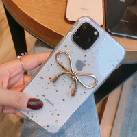 Gold Foil Epoxy Transparent High Quality Ultra-thin Protective Shockproof Case For iPhone 11 Pro Max