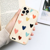 Heart Flowers Soft TPU Silicone Case For iPhone 12 11 Series