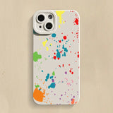 Watercolor Graffiti Love Heart Shockproof Soft Silicone Case For iPhone 15 14 13 series