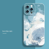 Watercolor Painting Rainbow Shockproof Soft Silicone Case For iPhone 15 14 13 12 series