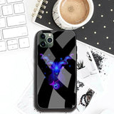 Zodiac Signs Tempered Glass Cartoon Phone Case For iPhone 11 Series