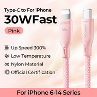 60W Fast Charging Cable Type-C USB Data Line Cable For iPhone 15 14 13 series
