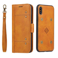 New Business Deluxe Leather Flip Case For iPhone X