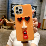 3D Quirky Face Silicone Case For iPhone 14 13 12 series