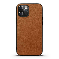 Genuine Leather Lychee Grain Phone Case For iPhone 12 Series