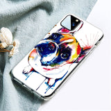 Cute Pet Dog Printed Soft Silicone Phone Case for iPhone 12 Series