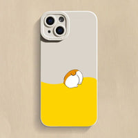 Cartoon Cat Dog Hide And Seek Shockproof Soft Silicone Case For iPhone 14 13 12 series