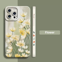 Beautiful Watercolor Flowers TPU Case For iPhone 14 13 12 series