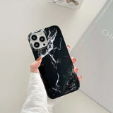 Fashion Marble Pattern Anti-Knock Soft Case for iPhone 15 14 13 12 series