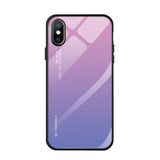 Tempered Glass Phone Case For iphone XS MAX XR X 8 7 6 6s Plus Cases Gradient Color