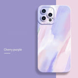 Oil Painting Flower Shockproof Matte Soft Silicone Case For iPhone 14 13 12 series