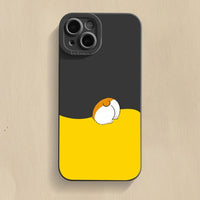 Cartoon Cat Dog Hide And Seek Shockproof Soft Silicone Case For iPhone 14 13 12 series