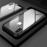 Tempered Glass Phone Case For iPhone X XS Max Transparent