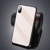 Luxury Business Plain Pattern Tempered Glass Case For iPhone X 8 7 6 6S Plus