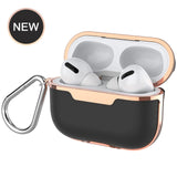 Luxury Plating PU Leather + Hard PC Shockproof Protective Cover For Apple AirPods Pro