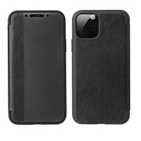 View Window PU Leather Transparent Matte Phone Case Holder For iPhone 11 X Xr Xs Max