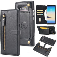 Zipper Leather Wallet Case For Samsung Galaxy Note 8