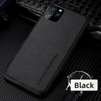 Genuine Leather Plain Business Phone Cases For iPhone 11 Pro Max