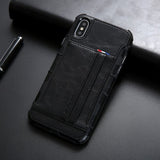 Leather protective silicone coque capas for iPhone X XS Max case