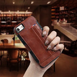 Leather Cases For iPhone X 8 7 6 Plus Multi Card Holders