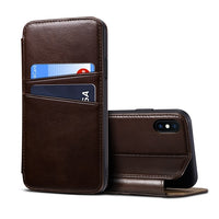 New Luxury Business Style Genuine Leather Case for iPhone 8 8 Plus X XS