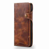 iPhone X Vintage Style Genuine Leather Wallet Case With Card Slots