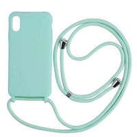 Luxury Soft Silicone Case with Crossbody Necklace Lanyard Strap for iPhone 11 Series