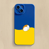 Cartoon Cat Dog Hide And Seek Shockproof Soft Silicone Case For iPhone 14 13 12 series