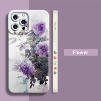 Beautiful Watercolor Flowers TPU Case For iPhone 14 13 12 series