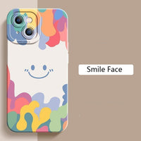 Silicone Ice Cream Smiling Face Shockproof Soft TPU Silicone Case For iPhone 14 13 12 series