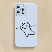 Matchman Funny Shockproof Soft Matte Silicone Case For iPhone 14 13 12 series