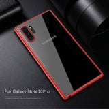 Ultra Slim Clear Plastic + Silicone Hybrid Case for Galaxy Note 10 Note10 Plus