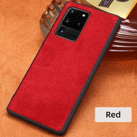Cow Suede Genuine Leather Waterproof Heavy Duty Protection Case for Samsung Galaxy S20 Series